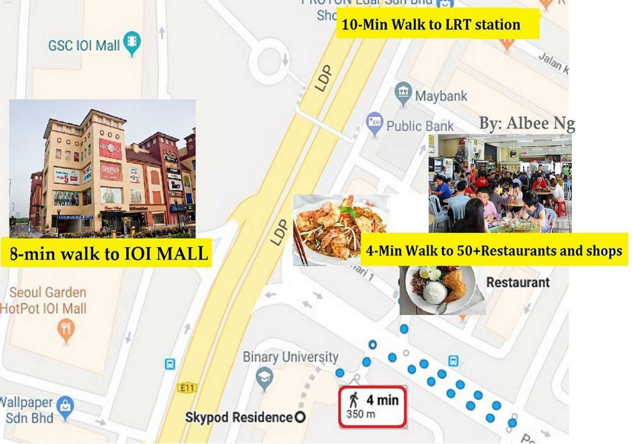 Puchong Skypod Residence, High Floor Balcony Unit, Walking Distance To Ioi Mall, 10Min Drive To Sunway Екстериор снимка